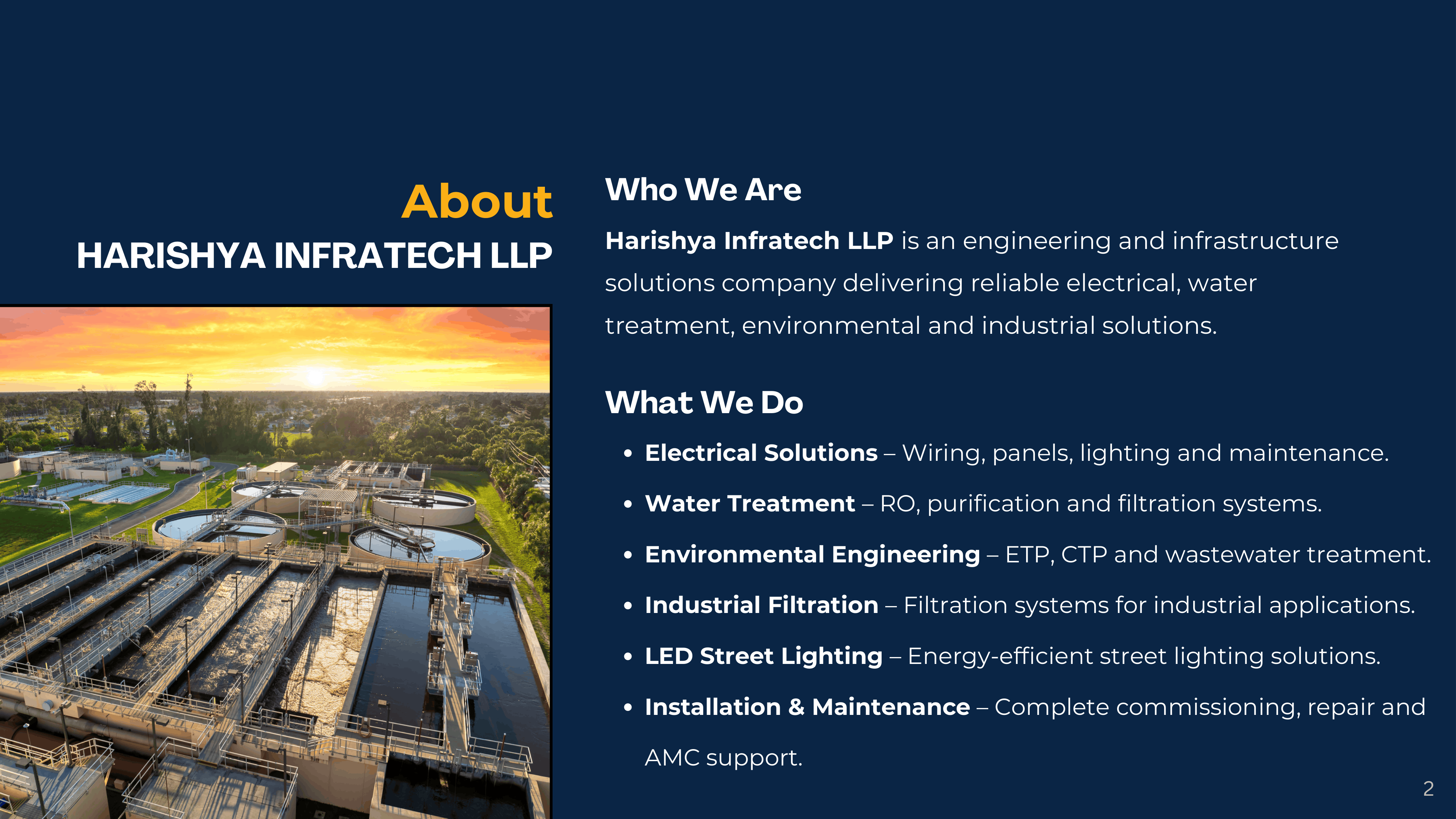 Harishya Infratech LLP - Slide 06: Smart LED Street & Highway Lighting